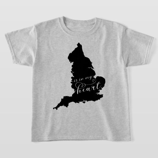 英国は私のハートだ Tシャツ (レイダウン)