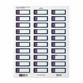 英国をテーマにした差出人住所ラベル ラベル (フルシート)