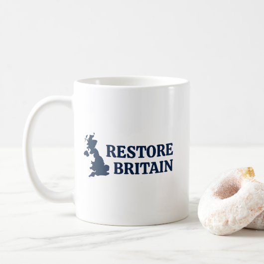 英国を元に戻せ コーヒーマグカップ (ドーナツ)