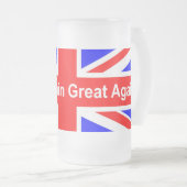 英国を再び偉大に 英国の製品を買おう フロストグラスビールジョッキ (正面右)