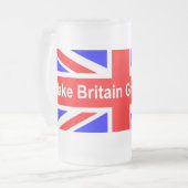 英国を再び偉大に 英国の製品を買おう フロストグラスビールジョッキ (正面左)