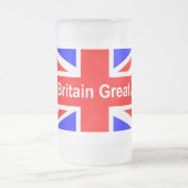 英国を再び偉大に 英国の製品を買おう フロストグラスビールジョッキ (中央)