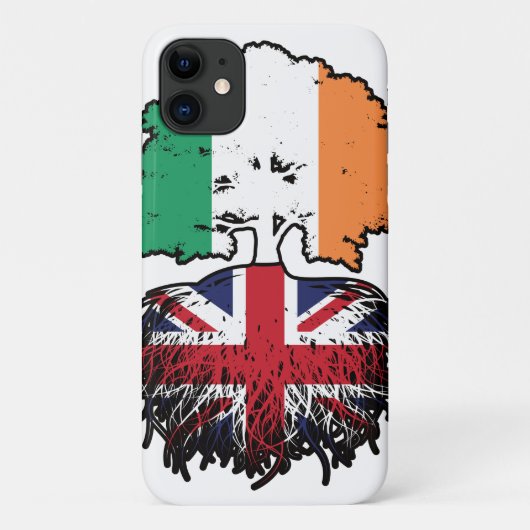 英国アイルランドの木のルーツ国旗 Case-Mate iPhoneケース (裏面)