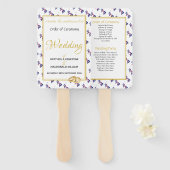 英国イギリスクリスチャンのカスタムウェディングプログラム ハンドファン (正面&裏面)