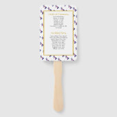 英国イギリスクリスチャンのカスタムウェディングプログラム ハンドファン (裏面)