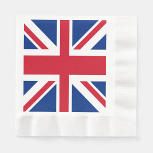 英国イギリス王室のユニオン国旗 縁ありランチョンナプキン