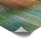 英国イングランド Bluebell Oak Woodland in Springtime ポスター (角)