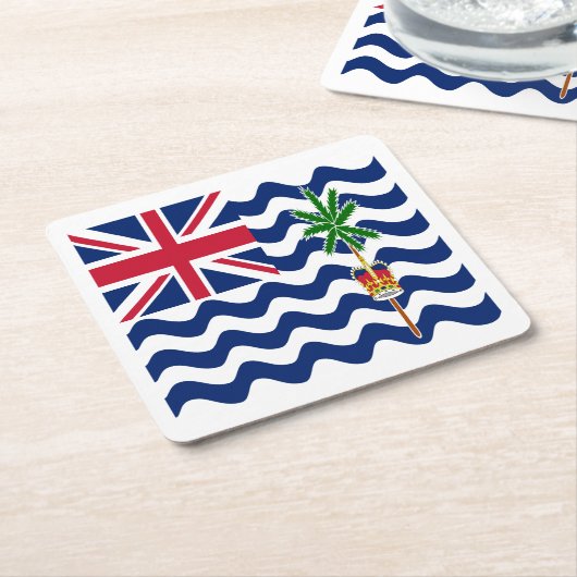 英国インディアン海州旗 スクエアペーパーコースター (アングル)