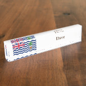 英国インディアン海州旗 デスクネームプレート (側面)