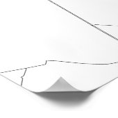 英国オックスフォード（黒の白） ポスター (角)