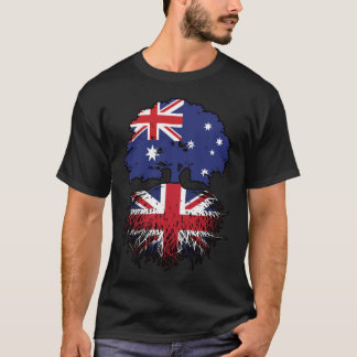 英国オーストラリアツリールーツ国旗 Tシャツ