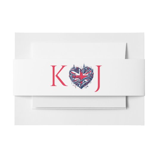 英国カップル結婚ズ 招待状ベリーバンド (正面例)