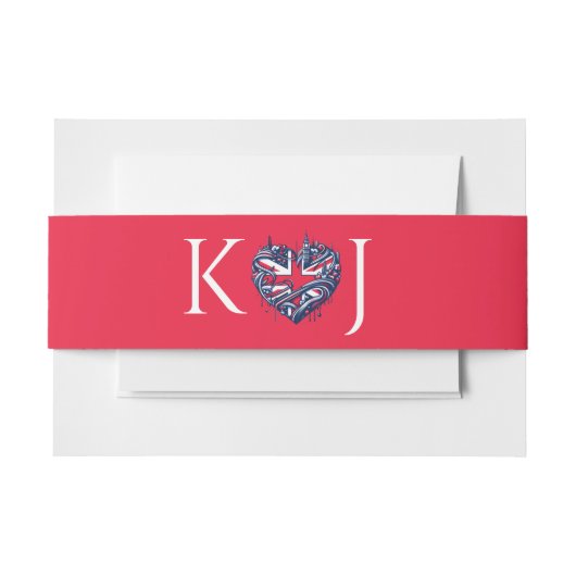 英国カップル結婚ズ 招待状ベリーバンド (正面例)