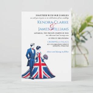英国カップル結婚式招待状 招待状
