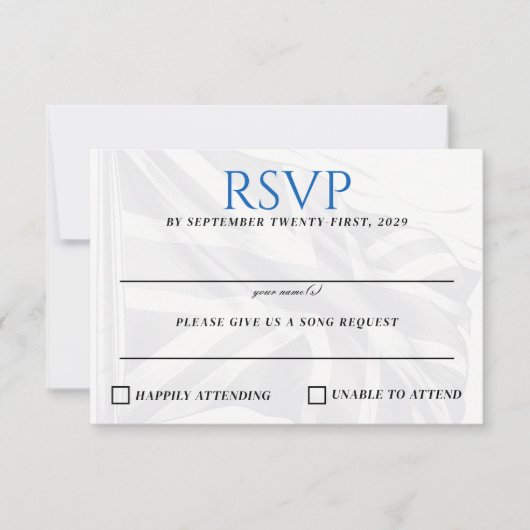 英国カップル 出欠カード (正面)