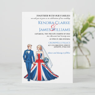 英国カップル 結婚式招待状 招待状