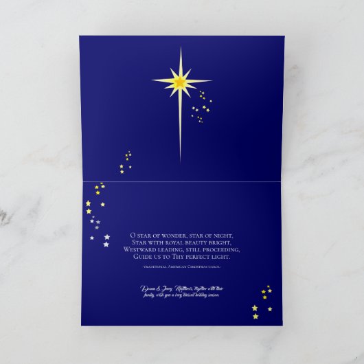 英国キリスト教クリスマス三王日 シーズンカード (内部)