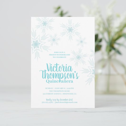 英国キンセニェラ冬のワンダーランド誕生日 招待状 (スタンド正面)