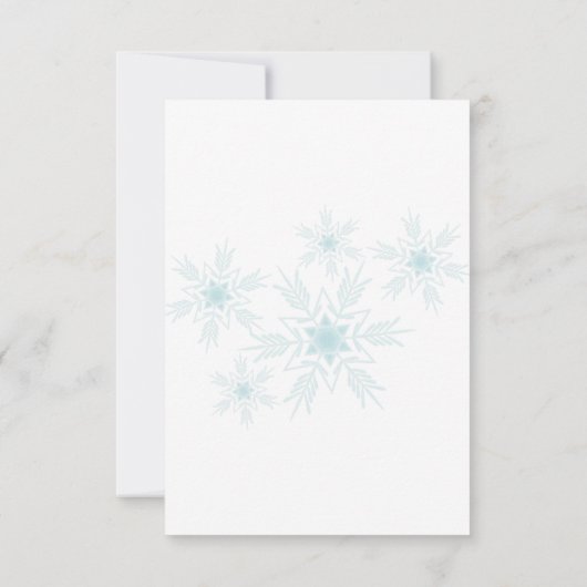 英国キンセニェラ冬のワンダーランド誕生日 招待状 (裏面)