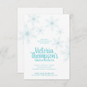 英国キンセニェラ冬のワンダーランド誕生日 招待状 (正面/裏面)