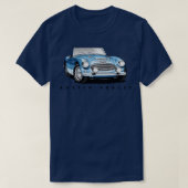 英国クラシックスポーツカーオースティンヒーリーロングスル Tシャツ (デザイン正面)