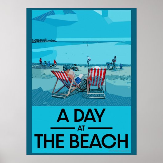 英国クラシックビーチ芸術英国海サイドポスター ポスター (正面)