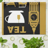 英国クラシック茶の飲み物 キッチンタオル (折り畳み)