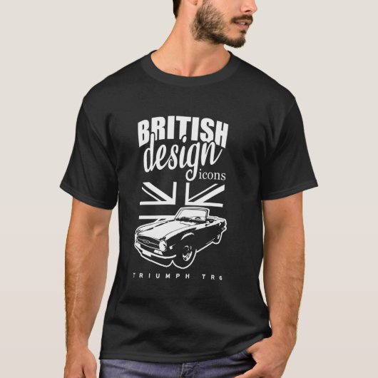 英国クラシック車すごい勝利TR6 Tシャツ (正面)