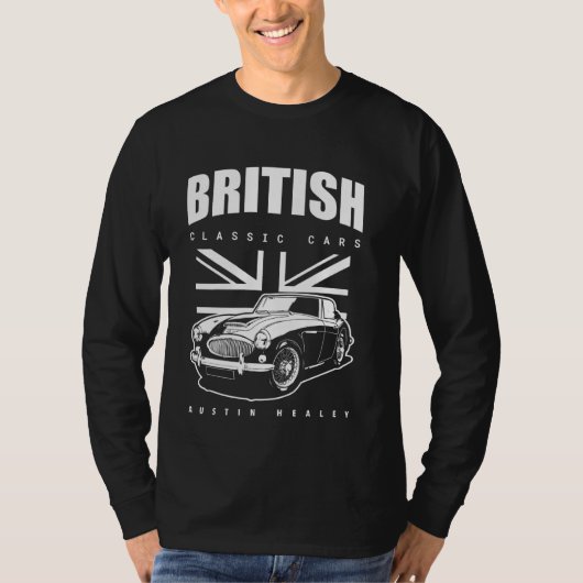 英国クラシック車オースティンヒーリー Tシャツ (正面)