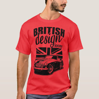英国クラシック車オースティンヒーリー Tシャツ