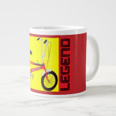 英国クラシック1970年の象徴的自転車 ジャンボコーヒーマグカップ (正面右)