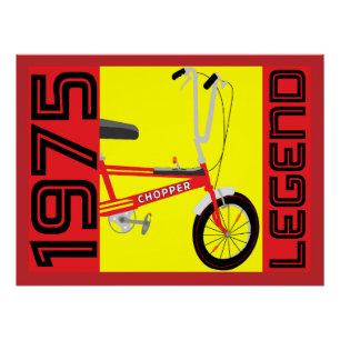 英国クラシック1970年の象徴的自転車 ポスター
