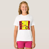 英国クラシック1970年の象徴的自転車 Tシャツ (正面フル)