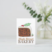 英国クリスマスケーキショップベーカリー食品 名刺 (スタンド正面)