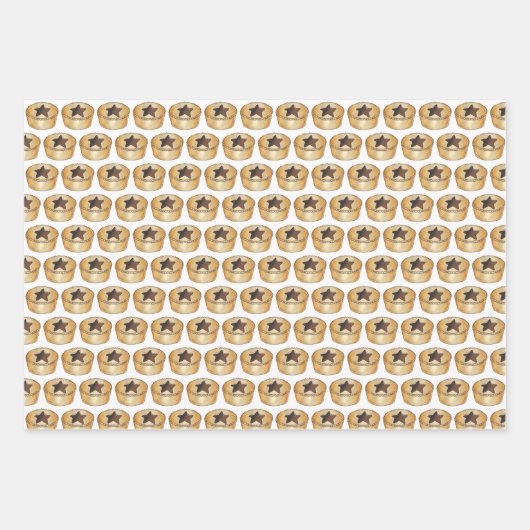 英国クリスマススプラウト毛布に豚をパイ ラッピングペーパーシート (正面3)