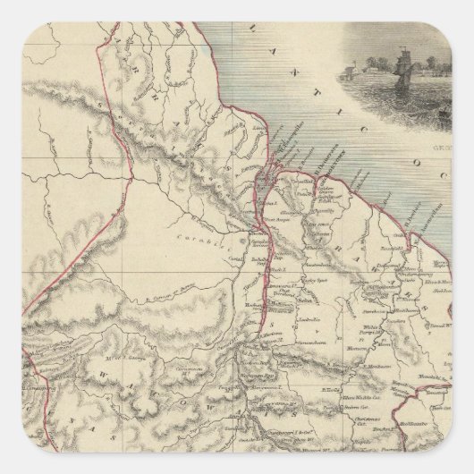 英国グアヤナ スクエアシール (正面)