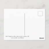 英国グリニッジ・ロンドン・ポストカード(赤) ポストカード (裏面)