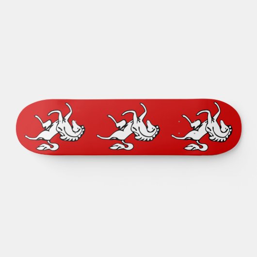 英国ケント州旗のスケートボード スケートボード (横)