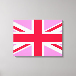 英国ゲイプライド（ピンクユニオンジャック） (ゲイイギリス国旗) キャンバスプリント