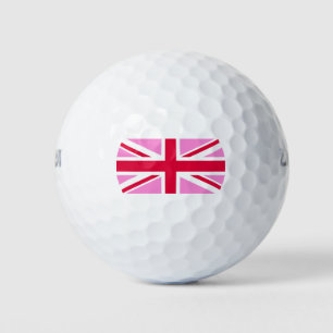 英国ゲイプライド(ピンクユニオンジャック) (ゲイイギリス国旗) ゴルフボール