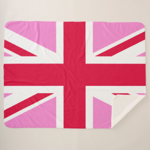 英国ゲイプライド(ピンクユニオンジャック) (ゲイイギリス国旗) シェルパブランケット