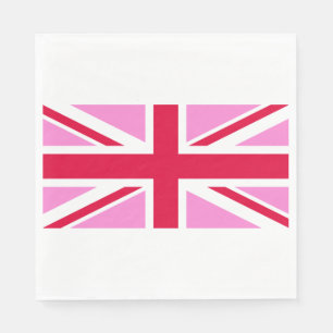 英国ゲイプライド(ピンクユニオンジャック) (ゲイイギリス国旗) スタンダードランチョンナプキン