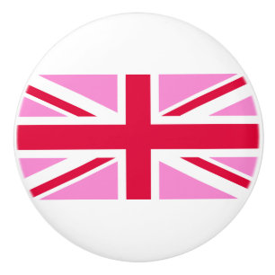 英国ゲイプライド(ピンクユニオンジャック) (ゲイイギリス国旗) セラミックノブ