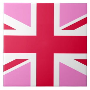 英国ゲイプライド(ピンクユニオンジャック) (ゲイイギリス国旗) タイル