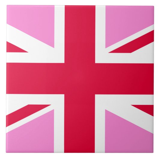 英国ゲイプライド(ピンクユニオンジャック) (ゲイイギリス国旗) タイル (正面)
