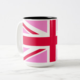 英国ゲイプライド（ピンクユニオンジャック） (ゲイイギリス国旗) ツートーンマグカップ