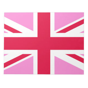 英国ゲイプライド(ピンクユニオンジャック) (ゲイイギリス国旗) ノートパッド