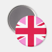 英国ゲイプライド（ピンクユニオンジャック） (ゲイイギリス国旗) マグネット (正面/裏面)
