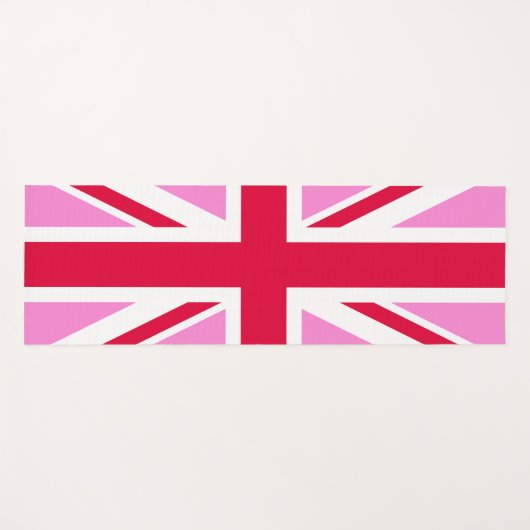 英国ゲイプライド(ピンクユニオンジャック) (ゲイイギリス国旗) ヨガマット (正面(横))