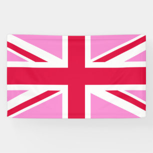 英国ゲイプライド(ピンクユニオンジャック) (ゲイイギリス国旗) 横断幕
